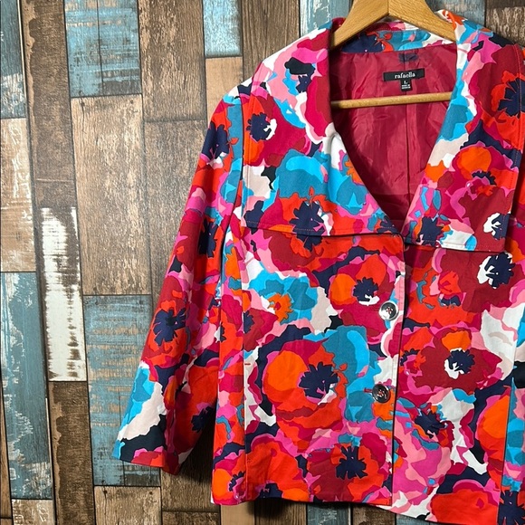 Rafaella Large Floral Multicolor Jacket - Picture 3 of 14